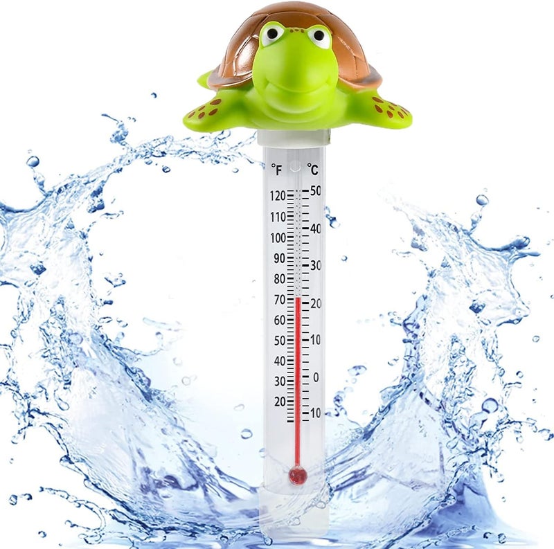 Unipool Floating Pool Thermometer, Large Display with String Easy to Read, Shatter Resistant, for Outdoor & Indoor Swimming Pools, Spas, Hot Tubs & Aquariums (Turtle) - Image 1